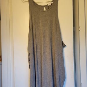 NWT Long Grey Dress with Cut Out Back C1